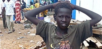 Photo: A street child in South Sudan’s capital Juba. (Credit: The Niles)