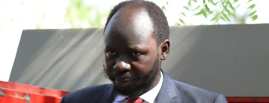 Peter Biar Ajak arrives at the courtroom in Juba, March 21, 2019. REUTERS