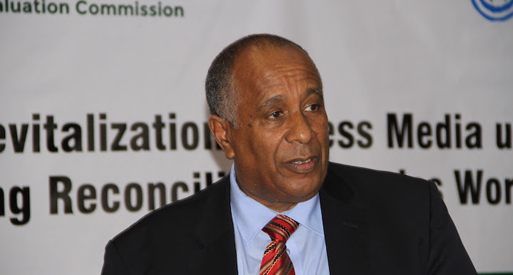 JMEC Chief of Staff, Ambassador Berhanu Kebede during the opening of the workshop on 16 August, 2018. Photo/JMEC