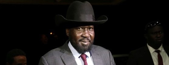 President Salva Kiir arrives at the national palace in Addis Ababa to negotiate with the opposition leader Riek Machar on June 20, 2018.TIKSA NEGERI / REUTERS