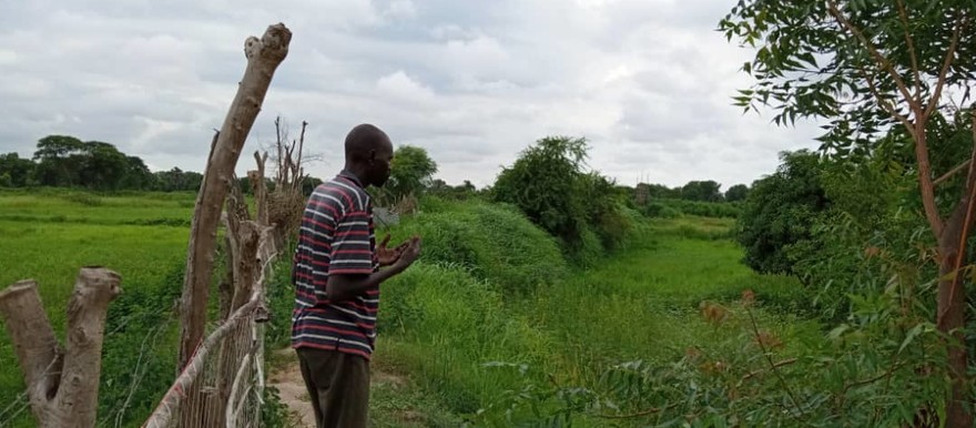 Paul Alim Amol in his farm in Bor (Radio Tamazuj)