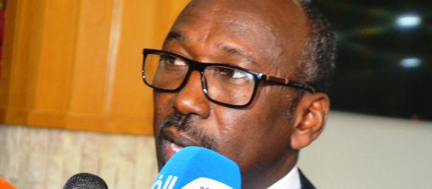 SRF negotiator Ahmed Tugud Lisan speaks to reporters in Juba on 10 September, 2019 (Radio Tamazuj)