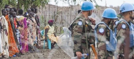 A UN Protection of Civilians Site (POC) in Malakal. Photo credit: IOM/Bannon 2015