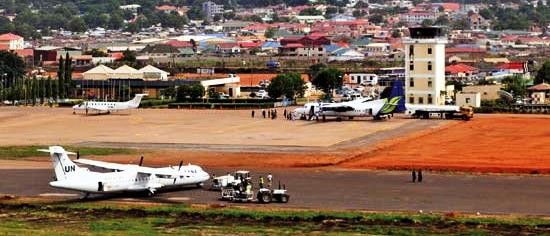 Ariel view of Juba Airport