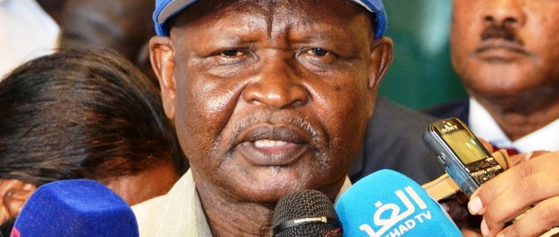 SPLM-N chief negotiator Ammar Amoun speaking to reporters in Juba on 17 September, 2019. (Radio Tamazuj)