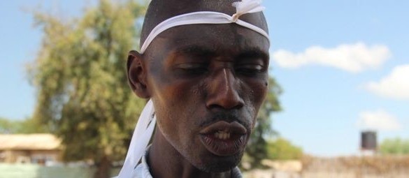 File photo: Edmund Yakani during a peace march in Juba in 2014.