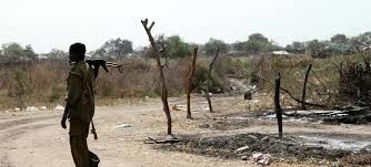 An armed individual in the town of Pibor (OCHA/Cecilia Attefors)