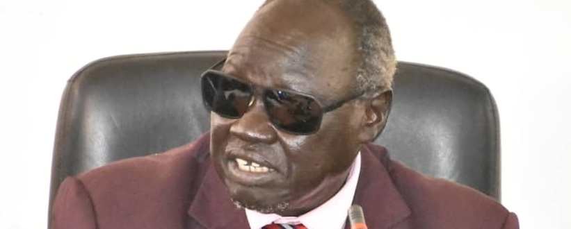 Agriculture minister Onyoti Adigo speaks at a press conference in Juba on 18 February, 2020. (Radio Tamazuj)