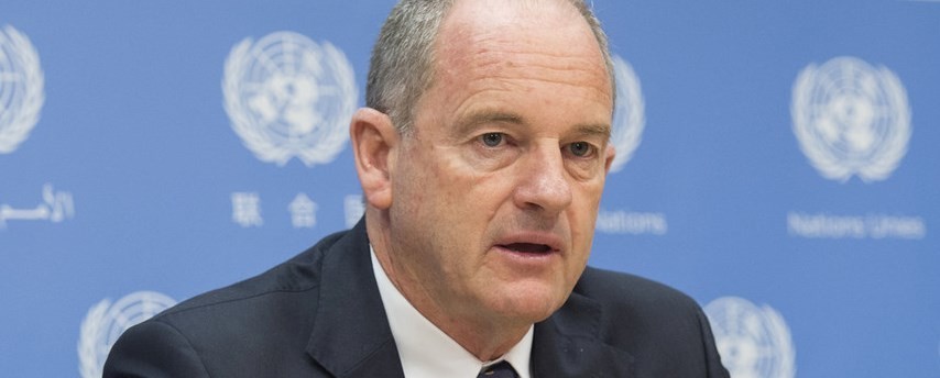 UN Photo/Eskinder Debebe | David Shearer, head of the United Nations Mission in South Sudan (UNMISS) speaks at a press conference at UN Headquarters in New York, 26 April 2017.
