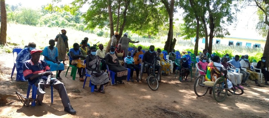 Persons with disability celebrating White Cane Day in Torit Tuesday 27th October 2020 [Photo: Radio Tamazuj]