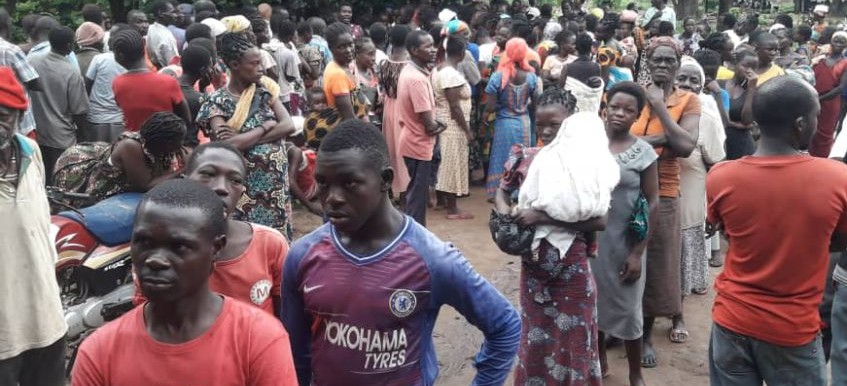 Thousands of Tambura internal displaced persons queuing for verification in Ezo County Western Equatoria State on July 26, 2021 [Photo: Mustafa Bona]