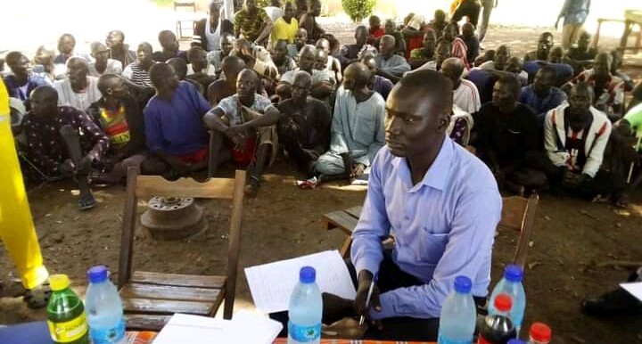 Inmates during screening at Rumbek Main Hospital on 16 October 2021.[Photo: Radio Tamazuj]