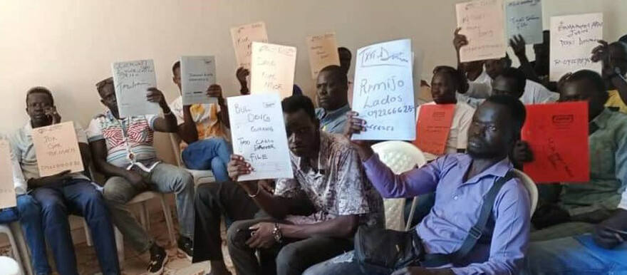 Photo: Job seekers at Juba External, a manpower agency in Juba