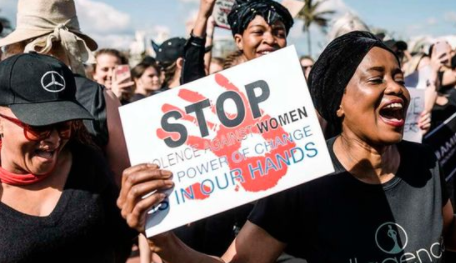 Women demonstrating against gender-based violence. Nation Photo.