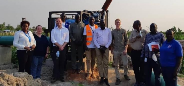 UK Development Director Andre Koelln on a recent visit to Bor in December 2021 where he saw first-hand the importance of water, sanitation, and food security in responding to flooding. (Courtesy photo)