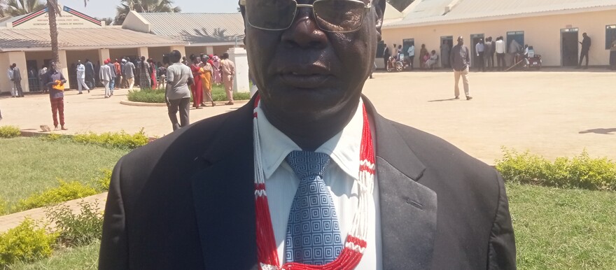 Newly appointed Aweil Town Mayor Zackria Dut Mou after his swearing in in Aweil, Northern Bahr el Ghazal State on 31 January 2023. [Photo: Radio Tamazuj]