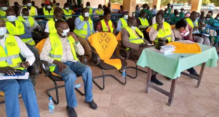 Vaccinators at the launch of Covid-19 vaccination campaign in Rumbek, Lakes State on 29 January 2023. [Photo: Radio Tamazuj]