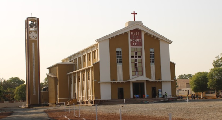 The St. Theresa Cathedral in Kator got a fresh coat of paint. (Photo: Radio Tamazuj)