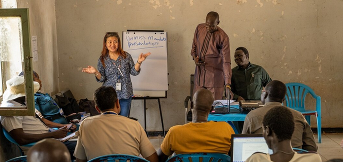 UNMISS, the UNFPA, and the Unity State gender ministry held a two-day workshop on improving established policies for preventing and responding to violence against women. (Photo by Peter Bateman/UNMISS)