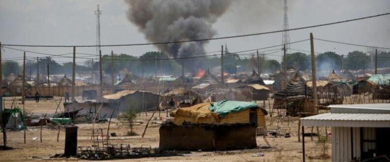 A picture from earlier fighting in Abyei. (AP photo)