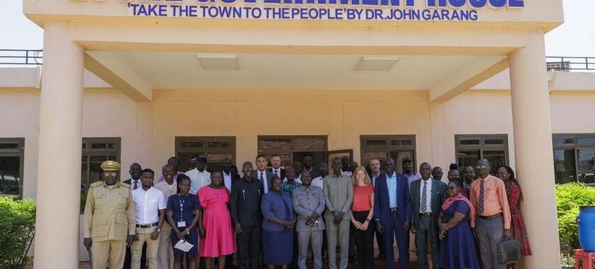 Officials pose for a group picture at the Local Government House in Juba after the launch of the project on Wednesday. (GIZ photo)
