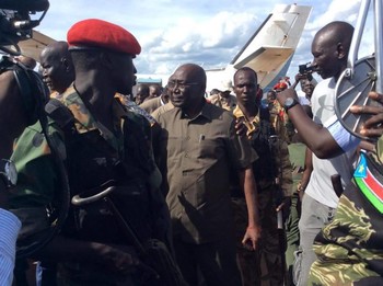 Photo: Paul Malong returns to Juba on May 13, 2017 (Radio Tamazuj)