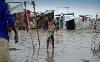 File photo: South Sudan camp (AFP)
