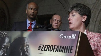 File photo: Minister Marie-Claude Bibeau (right) in Ottawa, Monday, May 29, 2017. (PC / Fred Chartrand)