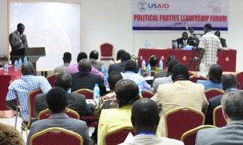 File photo: A political parties leadership forum to endorse the parties draft bill, October 26, 2011.