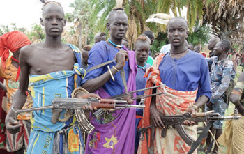 File photo: Armed youth from Lakes state. (Gurtong)