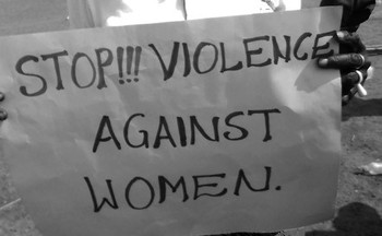 File photo: A woman protesting against gender-based-violence in Yei, July 25, 2015. (The Niles)