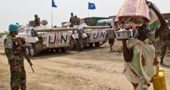 File photo: UNMISS peacekeepers at a base in Bentiu in January 2014 (Courtesy photo/Radio Tamazuj)
