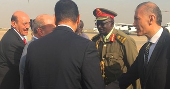 File photo: Egyptian military officials arrive in Juba on December 11, 2017 for military talks.(Radio Tamazuj)