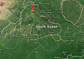 Photo: South Sudan map (Retrieved from Google maps)