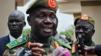 File photo: South Sudan army chief James Ajongo