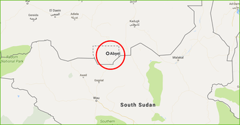 Photo: Abyei map (retrieved from Google Maps)