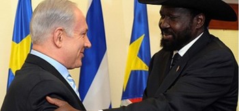 South Sudan President Salva Kiir with Israeli’s Prime Minister Benjamin Netanyahu during a visit to Israel (Photo: Israel Government Press Office)