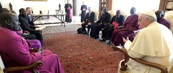 File photo: Pope Francis meets delegation of the Council of Churches of South Sudan in the Vatican (ANSA)