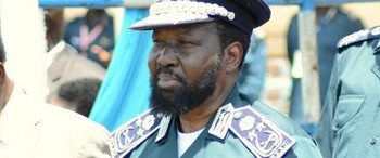 File photo: President Kiir addresses police cadets in Juba on   April 12, 2018.