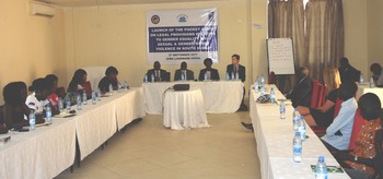 Photo: Past event on the pocket guide during a high-level presentation in Juba hosted by Hon. Awut Deng Acuil, Minister of Gender, Child, and Social Welfare./UNDP