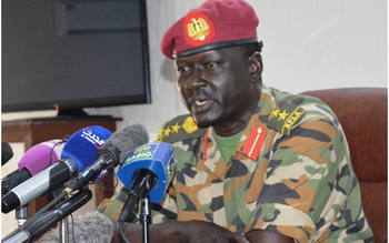 File photo: SPLA deputy spokesman Santo Domic