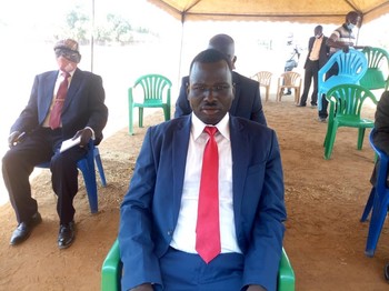 Magwi county commissioner during the swearing-in ceremony at Torit Freedom Square, Friday 5, March 2021. [Photo: Radio Tamazuj]