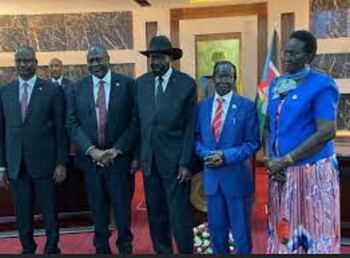 رئيس جنوب السودان سلفاكير ونوابه الـ (5)