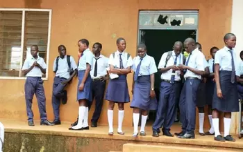 طلاب في احد المدارس في جوبا