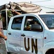 Photo: A civilian talks to peacekeepers serving in the United Nations Organization Stabilization Mission in the Democratic Republic of the Congo in Kinshasa, April 10, 2017 (UN)