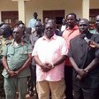 Photo: Gen. Paul Malong and government officials in Lakes State after a meeting in Yirol on May 10, 2017. (Radio Tamazuj)