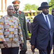 President Salva Kiir (R) welcomed the return of Riek Machar (L) to the capital (AP)