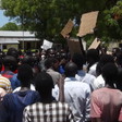 Photo: Bor youths protest against the visit of First Vice President Taban Deng Gai. (Radio Tamazuj)