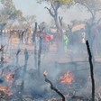 Photo: A house burning in Yida camp, 15 November 2013 (Radio Tamazuj)