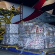 File photo: Relief items airlifted by Irish Aid arrive at Entebbe International Airport, Uganda. (UNHCR/Stephen Owani)